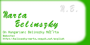 marta belinszky business card